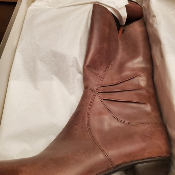 SOLD: fidji g547 Leather chocolate boot - Picture 3 of 10